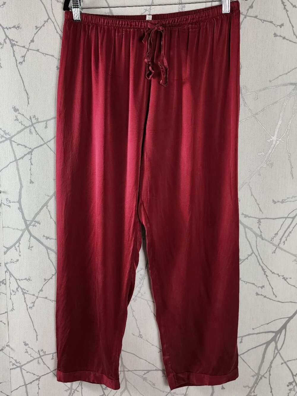 Lilysilk Red 100% Mulberry Silk Drawstring Pajama Pants